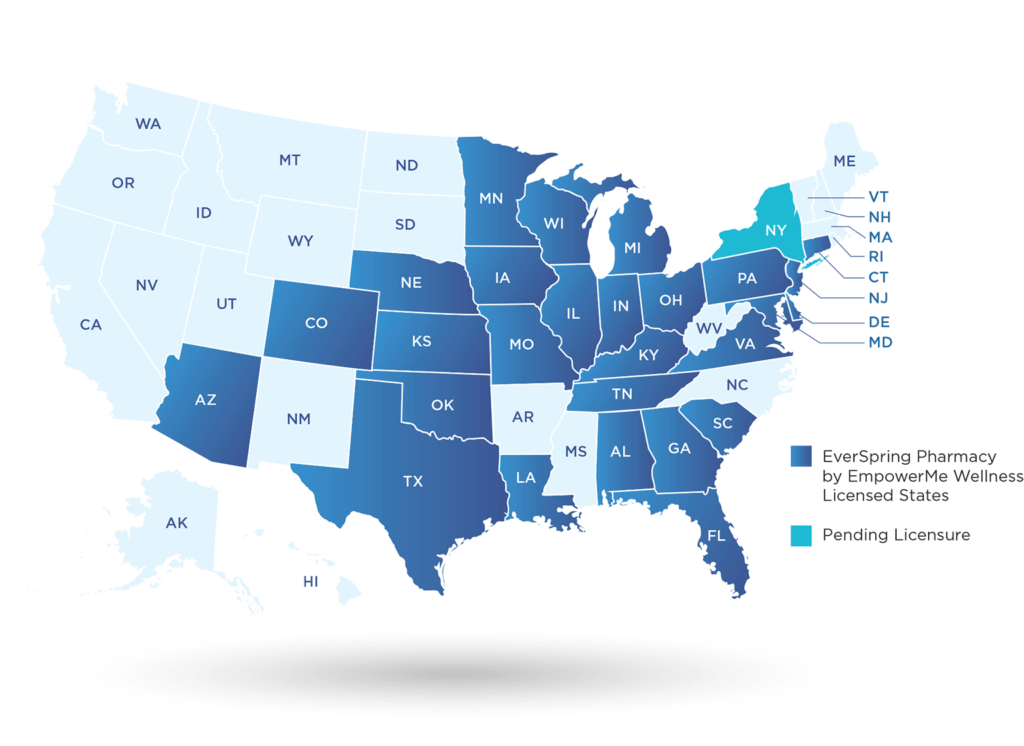 EverSpring Map Licensed Locations