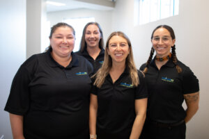 group of therapists collaborating in a senior living community, demonstrating integrated therapy
